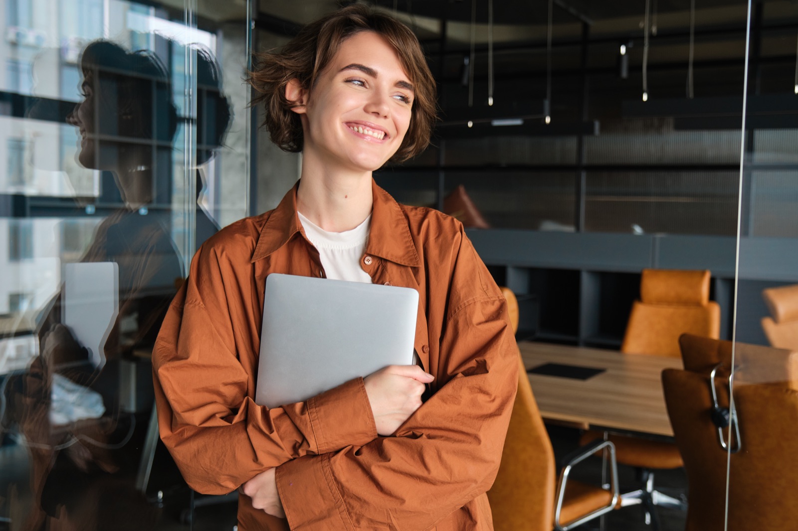 An agent meeting with a client